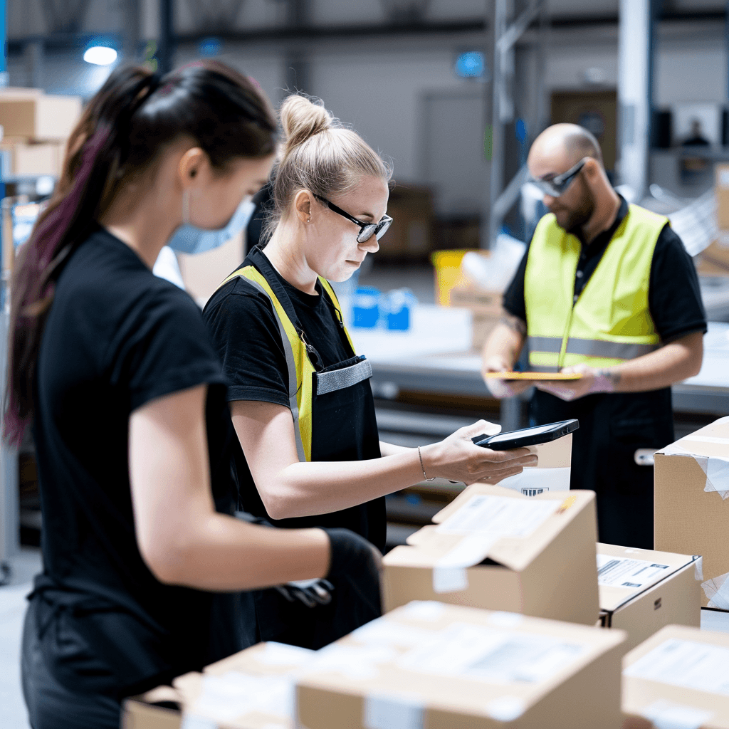 Packaging workers